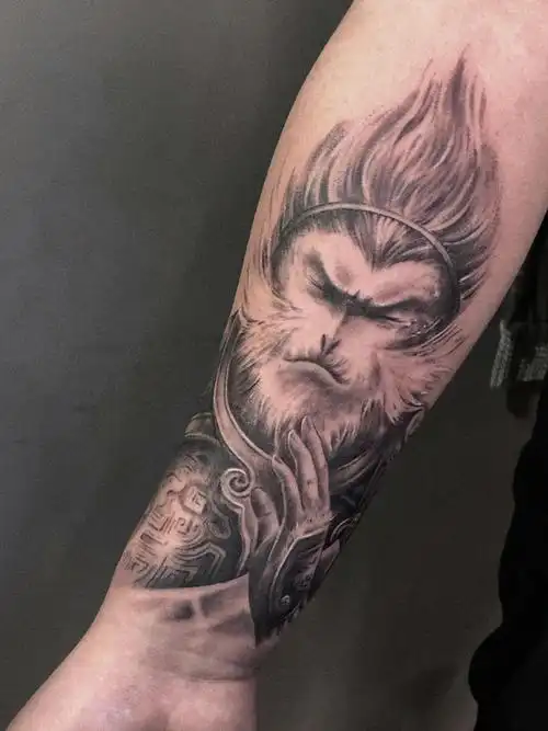 齐天大圣孙悟空_纹身图案手稿图片_济南炫腾张远的纹身作品集