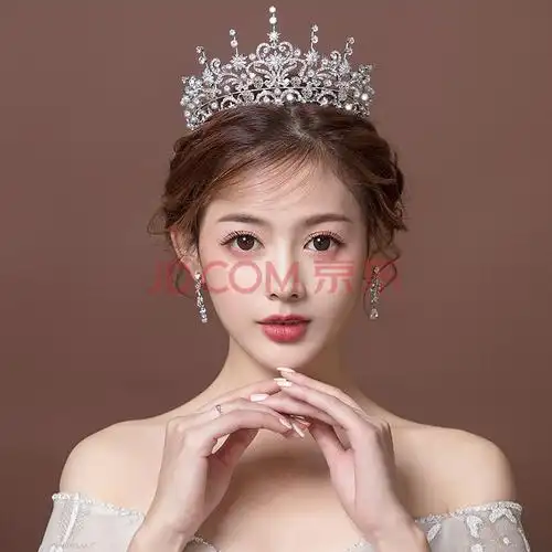 皇冠头饰新娘结婚头纱白纱2020新款大气欧美公主韩式中国风女 单皇冠