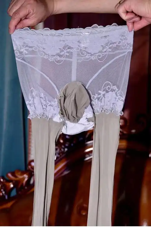 透明一体式油亮丝滑连袜912提臀马油袜 灰色 xl闭口140-180斤【图片