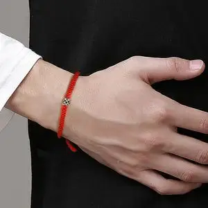 本命年红手绳银手链男潮简单大方男生手饰品牛年属牛送男朋友礼物