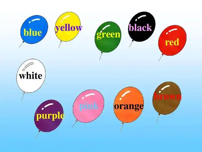 4 lesson25 blue yellow green black red white brown pink purple