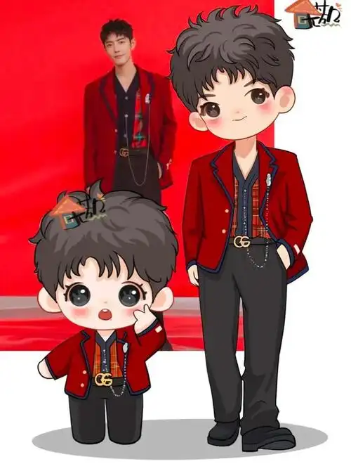 q版肖战太萌了,但本人更可爱