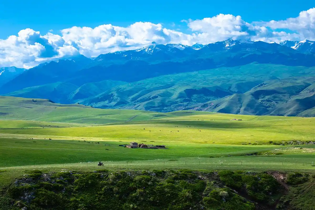 喀拉峻大草原位于新疆伊犁河谷的特克斯县内,被誉为最美的天山绿谷.