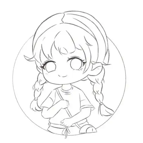 🌸q版女生头像练习| 线稿