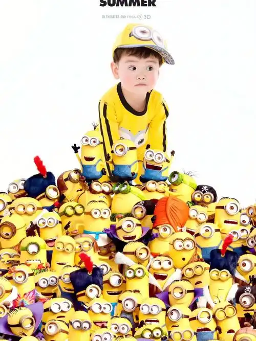 福州儿童摄影今天是环球影城里的小黄人