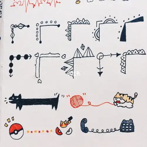 装饰边框简笔画98萌萌的小动物手账边框简笔画94有关好看的边框简笔画