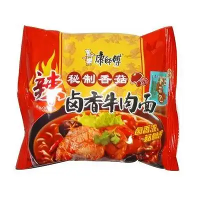 康师傅辣香菇卤香牛肉面107g(单包//五连包/桶装)