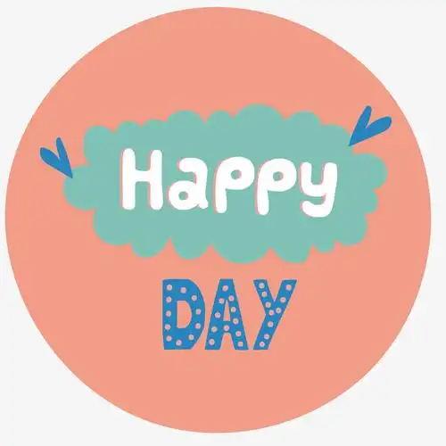 圆形文字矢量卡通