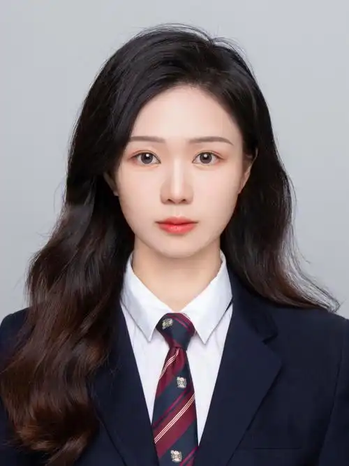 天真蓝韩版教师证件照