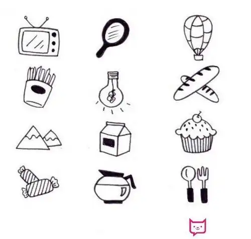 超简单的日常物品简笔画生活小用品