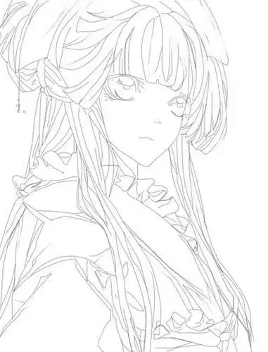 靴子画法动漫古装美女简笔画素材唯美动漫人物图片古风简笔画手绘古风