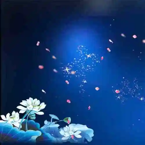 蓝色荷花梦幻星空直通车主图背景