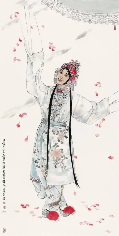 十幅水墨戏曲人物风情万种