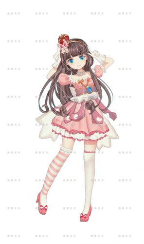 oc原创二次元偶像人设q版形象