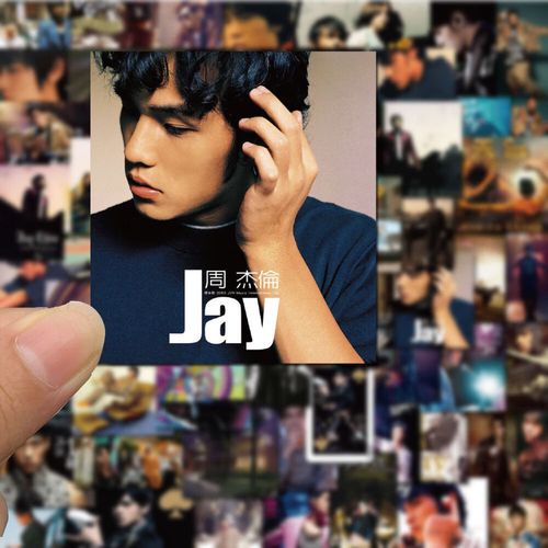日美新 jay贴纸周杰伦范特西头文字d专辑电影封面手账自粘防水贴画 60