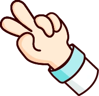 手手势剪刀手欧耶卡通