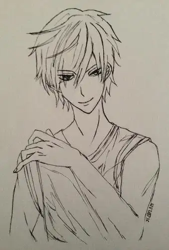 二次元男侧脸简笔画  动漫人物男简笔画手绘二次元是大家插画动漫 二