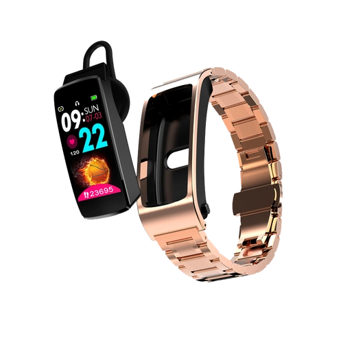 可通话监测心率血压多功能男计步运动商务手表b6彩屏分离通话手环