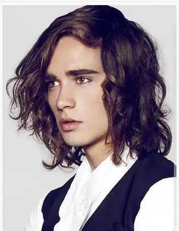 欧美男士长发凸显五官打造复古优雅王子范