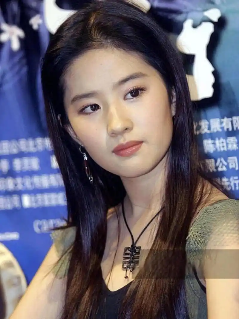 刘亦菲少女时期,小脸胖嘟嘟,非常可爱.