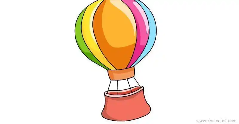 热气球简笔画画法图解