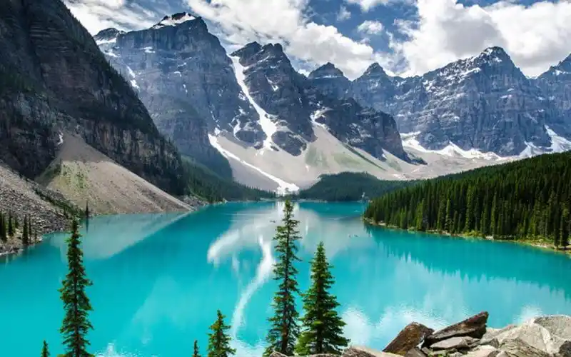 唯美冰碛湖唯美风景图片桌面壁纸