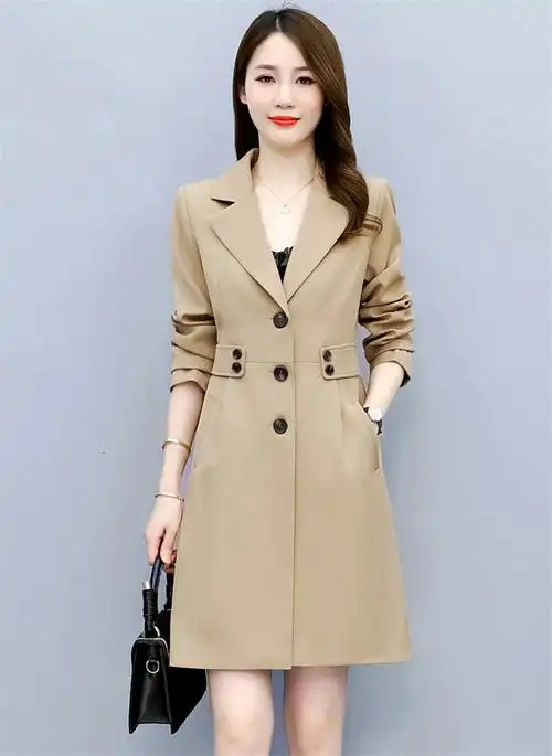 21年秋装新款秋季女装春秋时尚气质韩版女士休闲宽松显瘦小个子风衣女