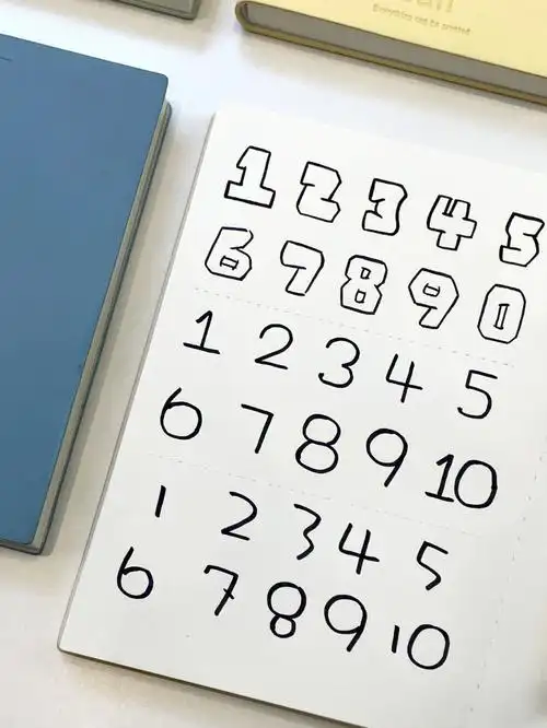 来啦71手帐可爱字体教程数字篇