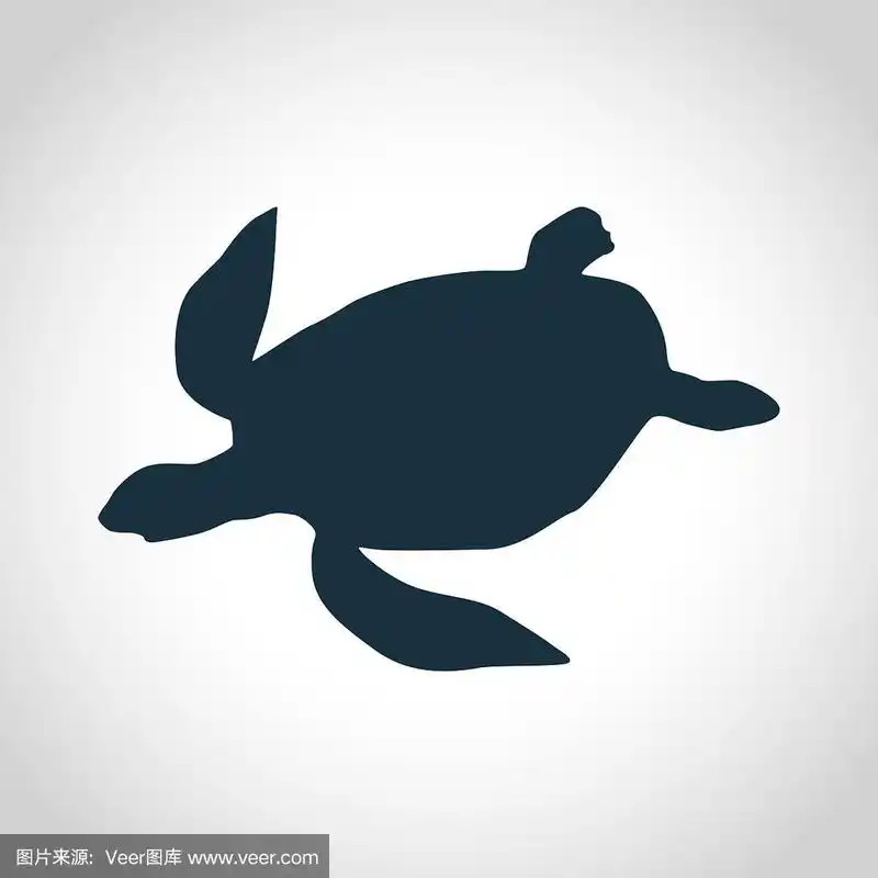 乌龟黑色剪影