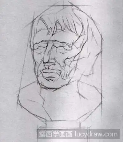 素描教程教你画海盗石膏头像