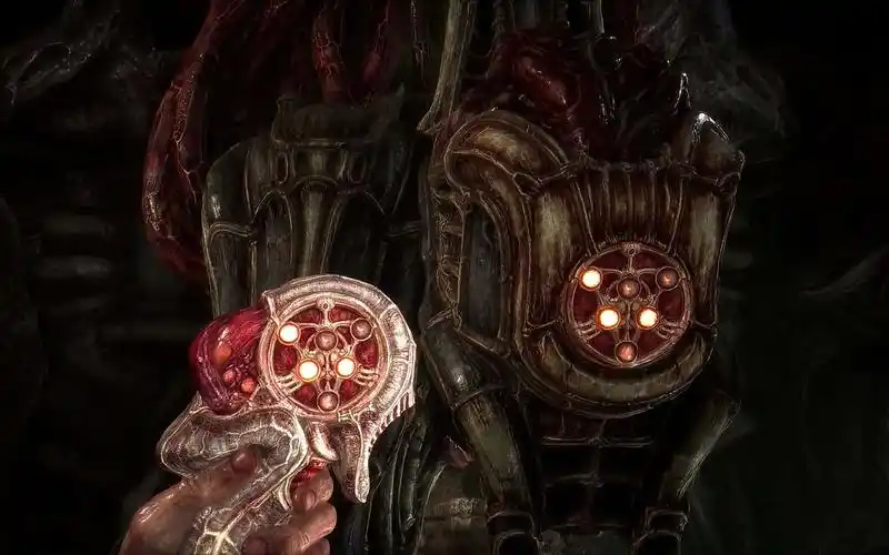 万圣节推荐游戏:黑暗恐怖stg《蔑视》scorn预告cg,2021年上市