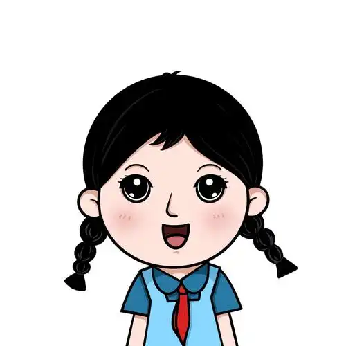 海珠区学科组动漫人物ppt专用《学生》|动漫|单幅漫画|女孩球球 - 原