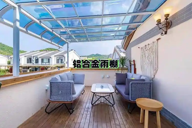 铝合金雨棚户外防雨家用阳台别墅门头遮阳棚