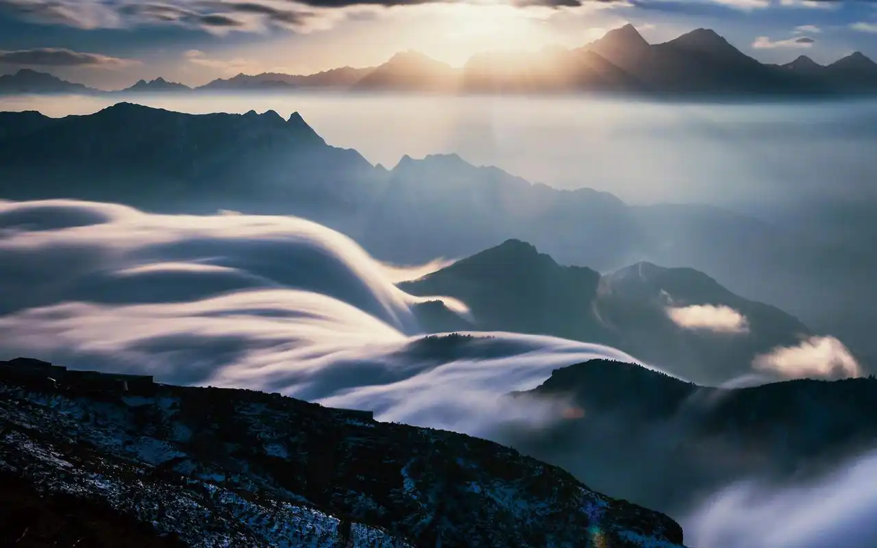 壮观山川自然风景图片高清电脑桌面壁纸