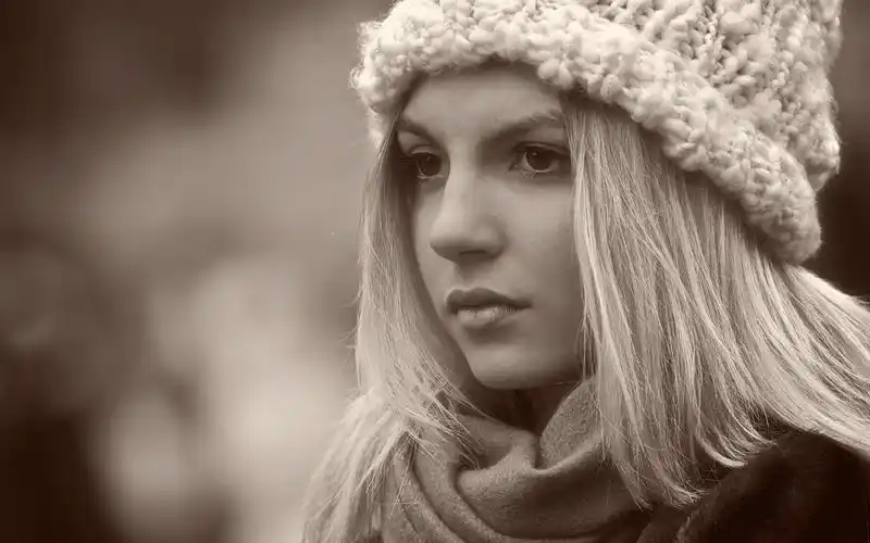 欧美美女黑白复古风,高清图片,电脑桌面-壁纸族