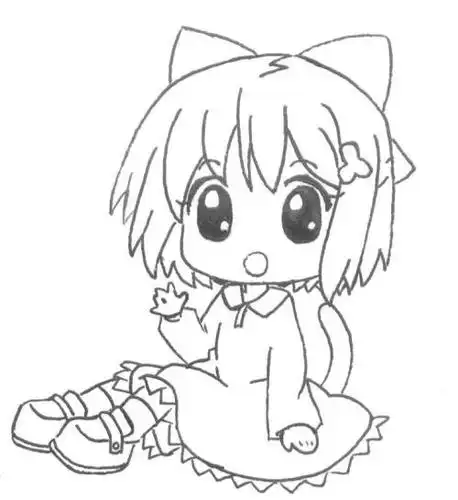 女生简笔画q版 简笔画图片大全-普车都