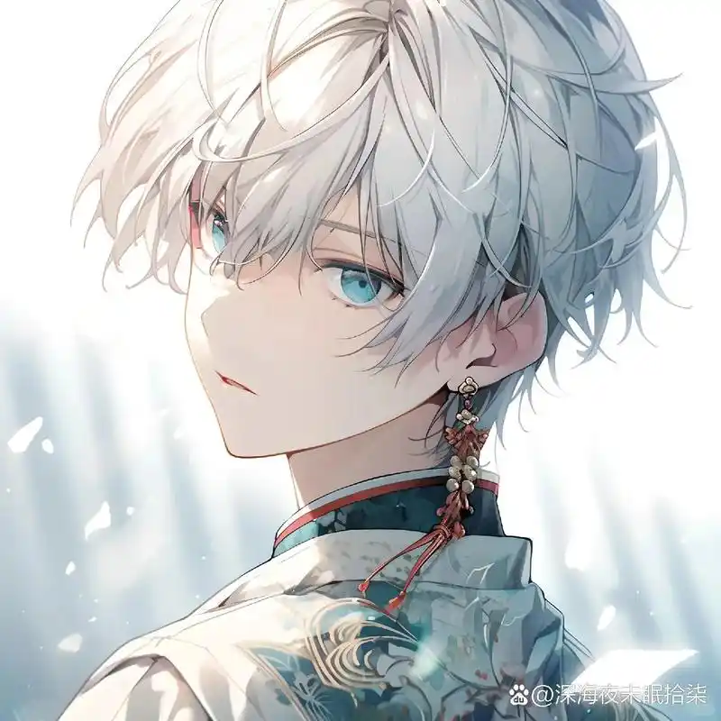 动漫男生头像 蓝色帅气男生头像兼带着点古风系列 - 抖音