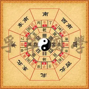 先天八卦二十四山十二生肖方位周易经风水国学太极图八卦图装饰画