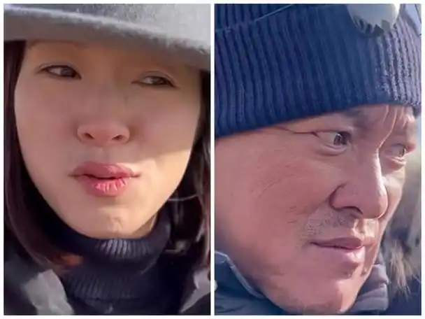 江一燕首晒老公正面照秀恩爱同吃一块饼太甜蜜