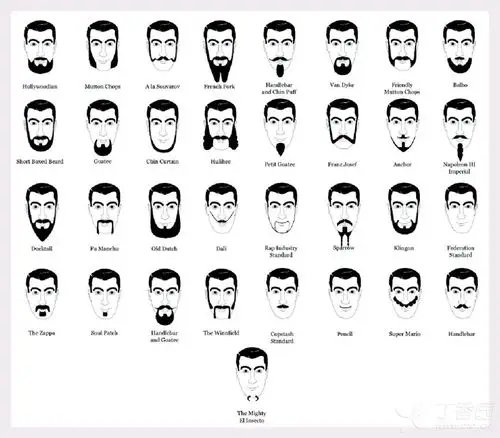 研究人员也是超拼的,找出这么多胡须类型. / bmj