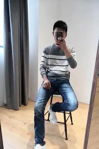 可贴身高支棉纱男装工厂剪标尾货休闲毛衣针织衫 灰色 170(115-130斤)