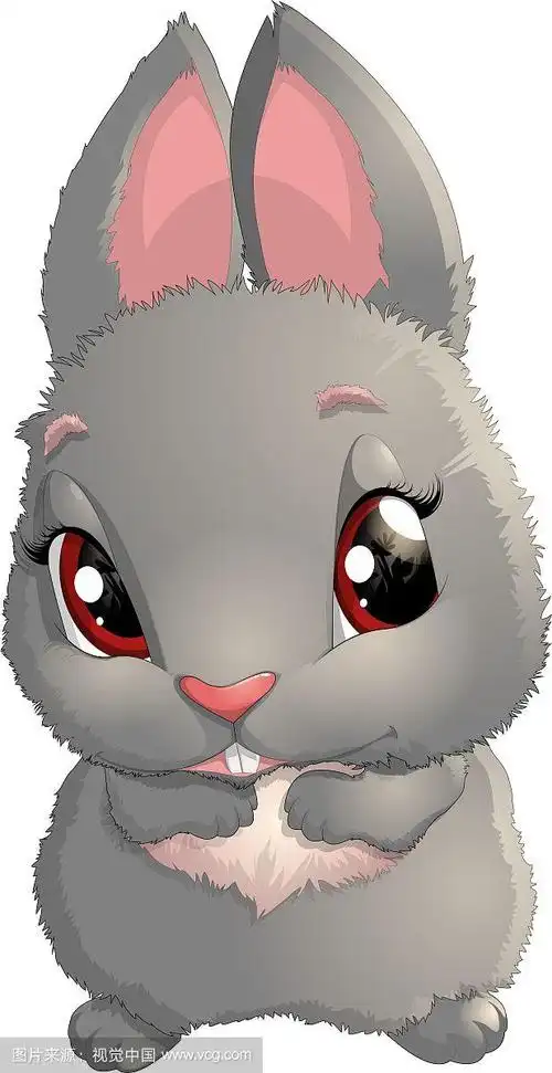 可爱的卡通兔子