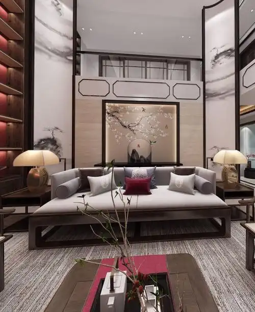 上海160平米新中式私人会所装修案例效果图