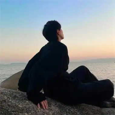 看风景帅气背影男生头像图片