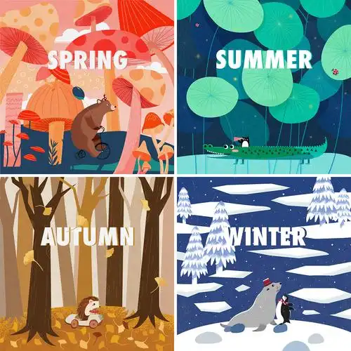四季插图 - 原创作品 - 站酷(zcool)