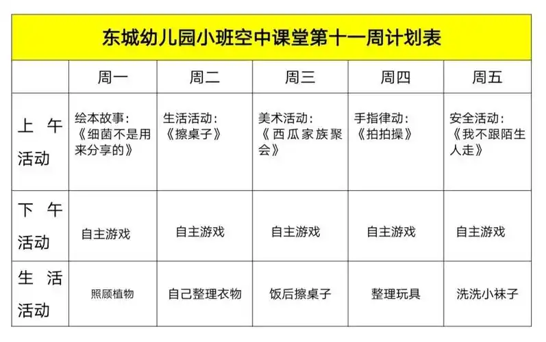 第十一期课程表