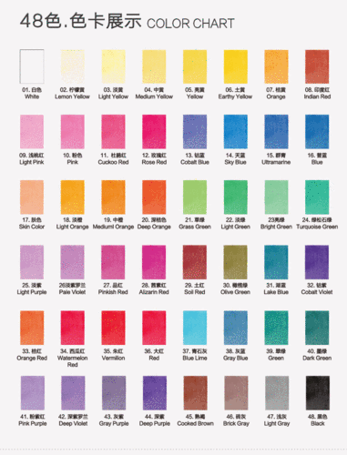 乔尔乔内水彩固体颜料套装24色36色48色水彩初学手绘水粉颜料学生粉饼