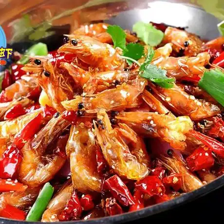 香辣虾 麻辣口味基围虾对虾 小龙虾 干锅虾100g熟活虾现做包邮