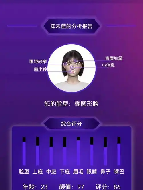 扫一扫测试扫脸测发型免费发型测试脸型配发