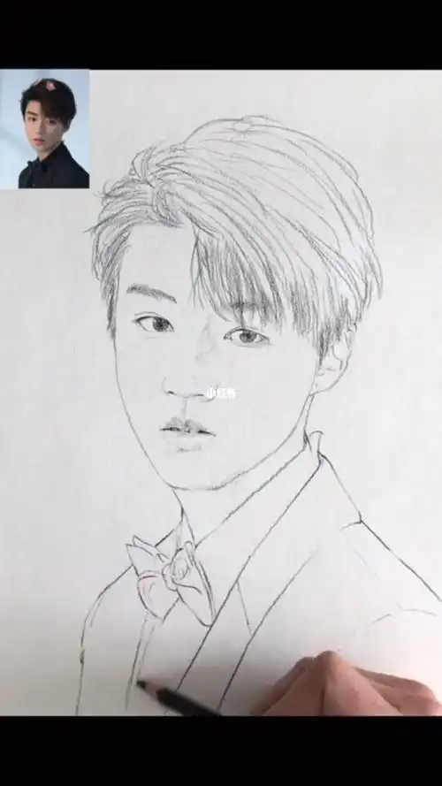 简简单单画个王俊凯你们想看画谁评论区见